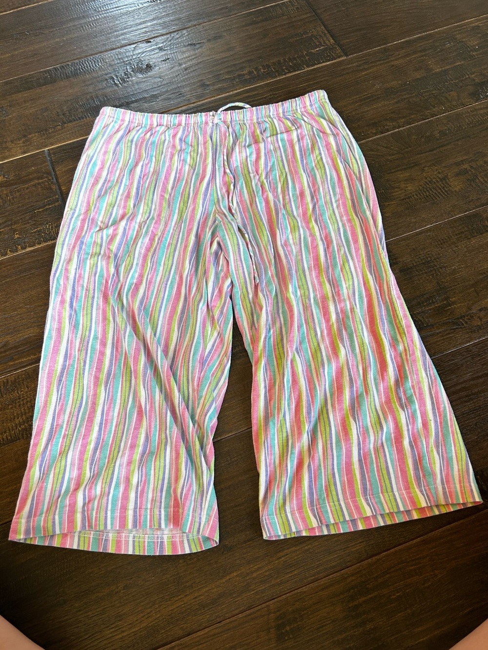 Adonna Multicolor Striped capris Pajama Pants - Pink, Green, Blue, White